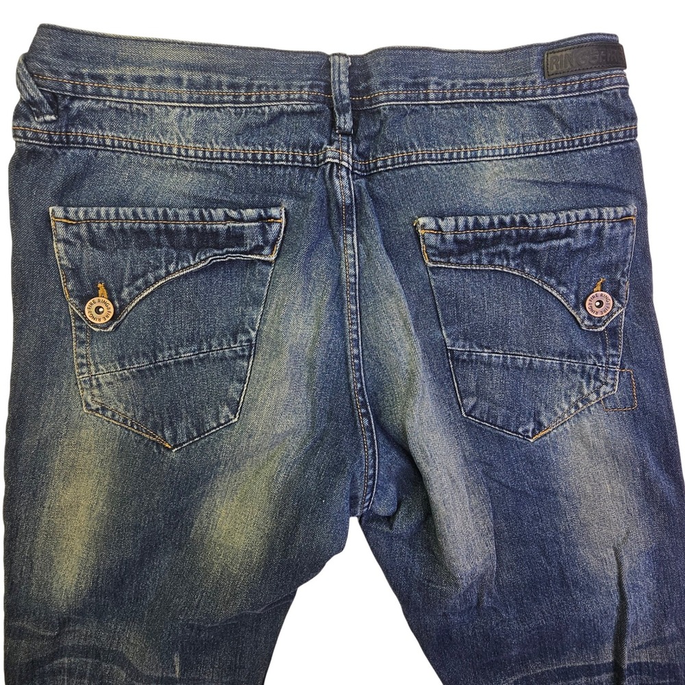 Ring of Fire Jeans Mens 32x28 Blue Wash Denim Straight Leg Straight North - Picture 5 of 16